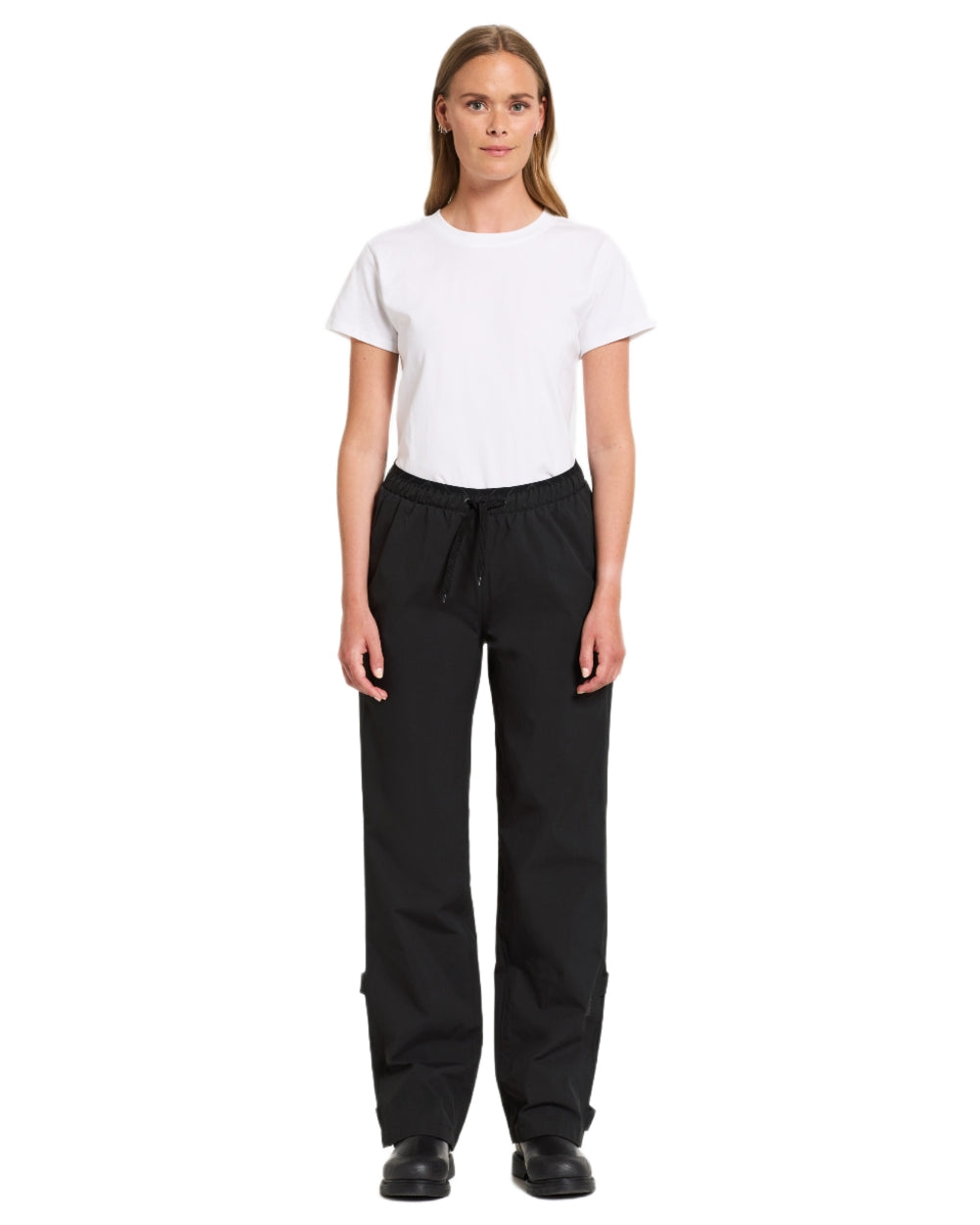 Black coloured Didriksons Womens Grit Pants on white background