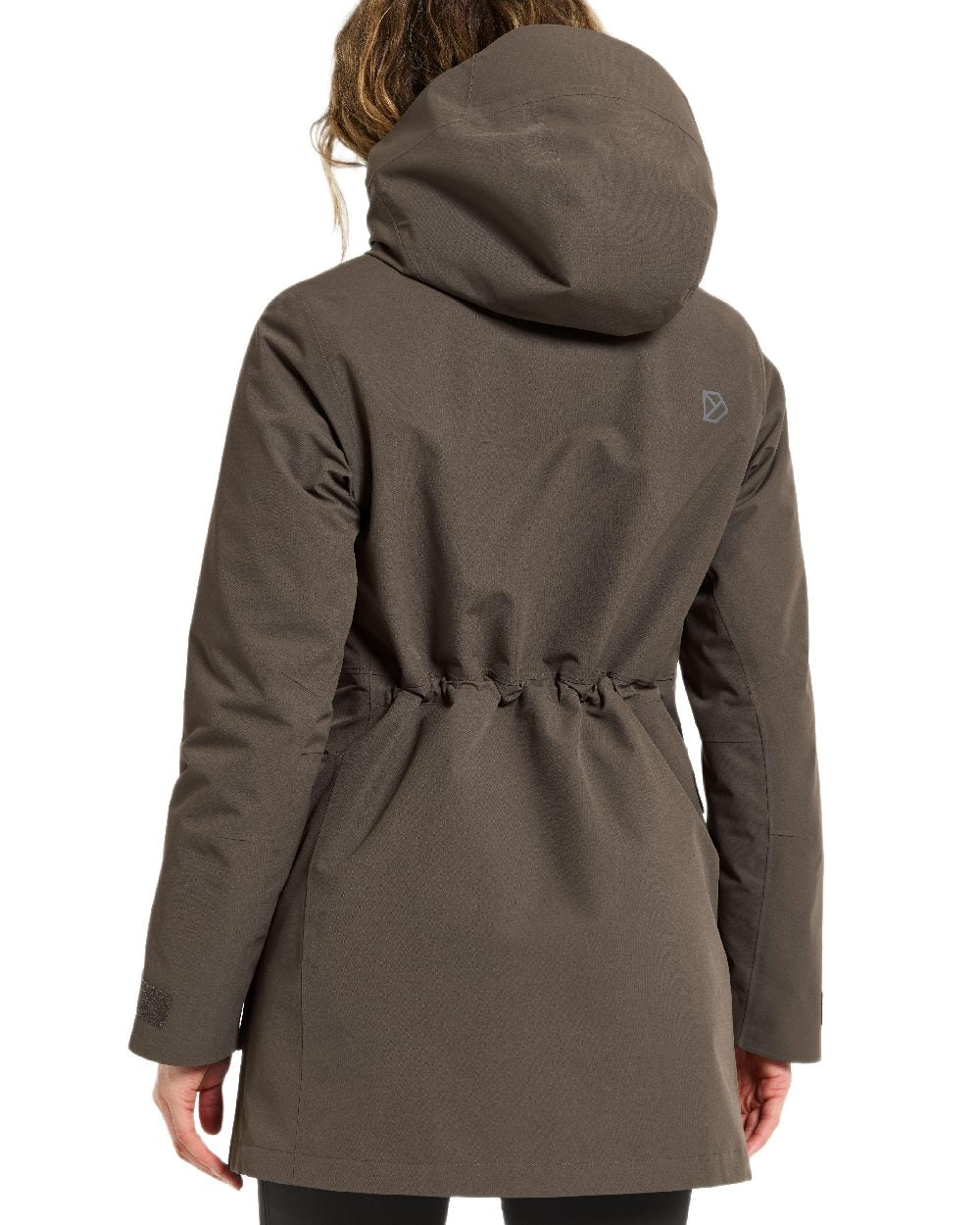 Mocha Brown Coloured Didriksons Womens Harriet Parka on white background
