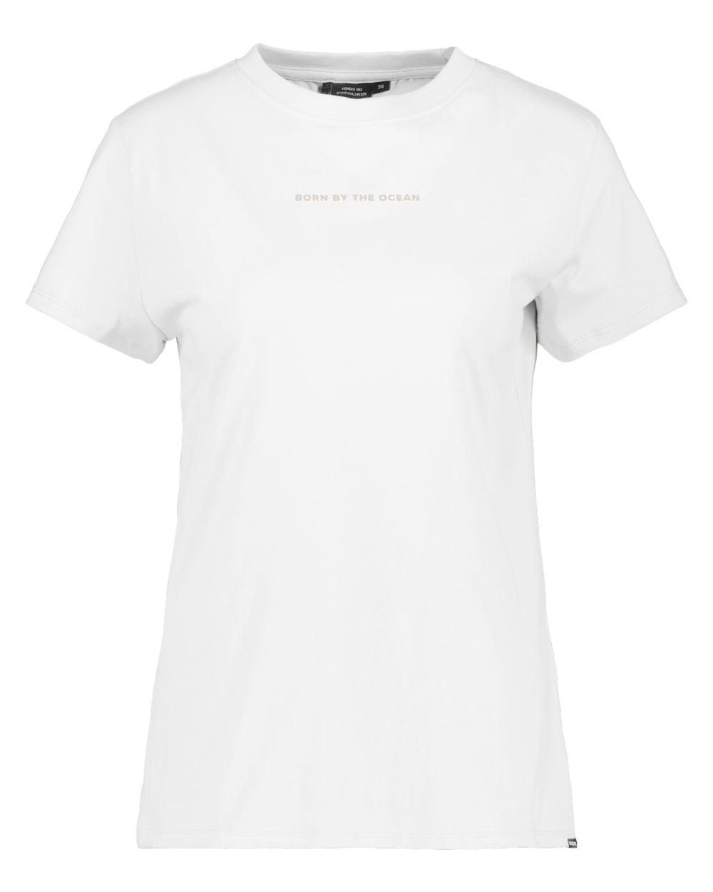 Snow White coloured Didriksons Womens Ingaro Printed T-Shirt on white background