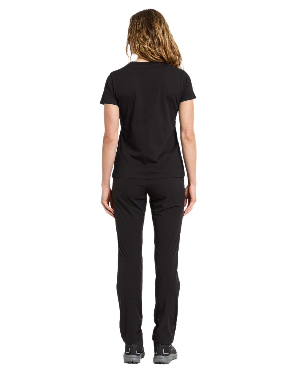 Black coloured Didriksons Womens Ingaro T-Shirt on white background