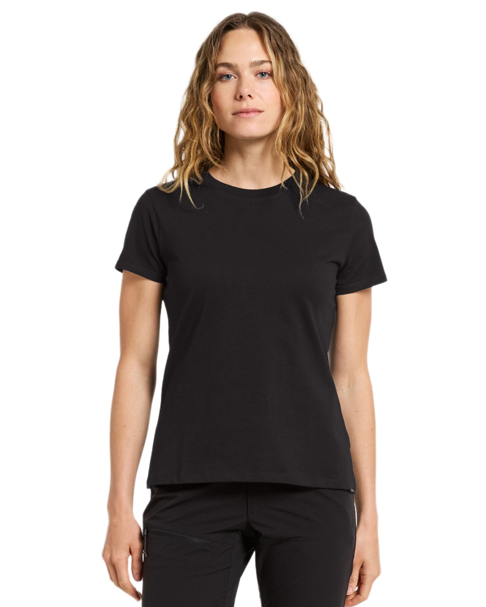 Black coloured Didriksons Womens Ingaro T-Shirt on white background