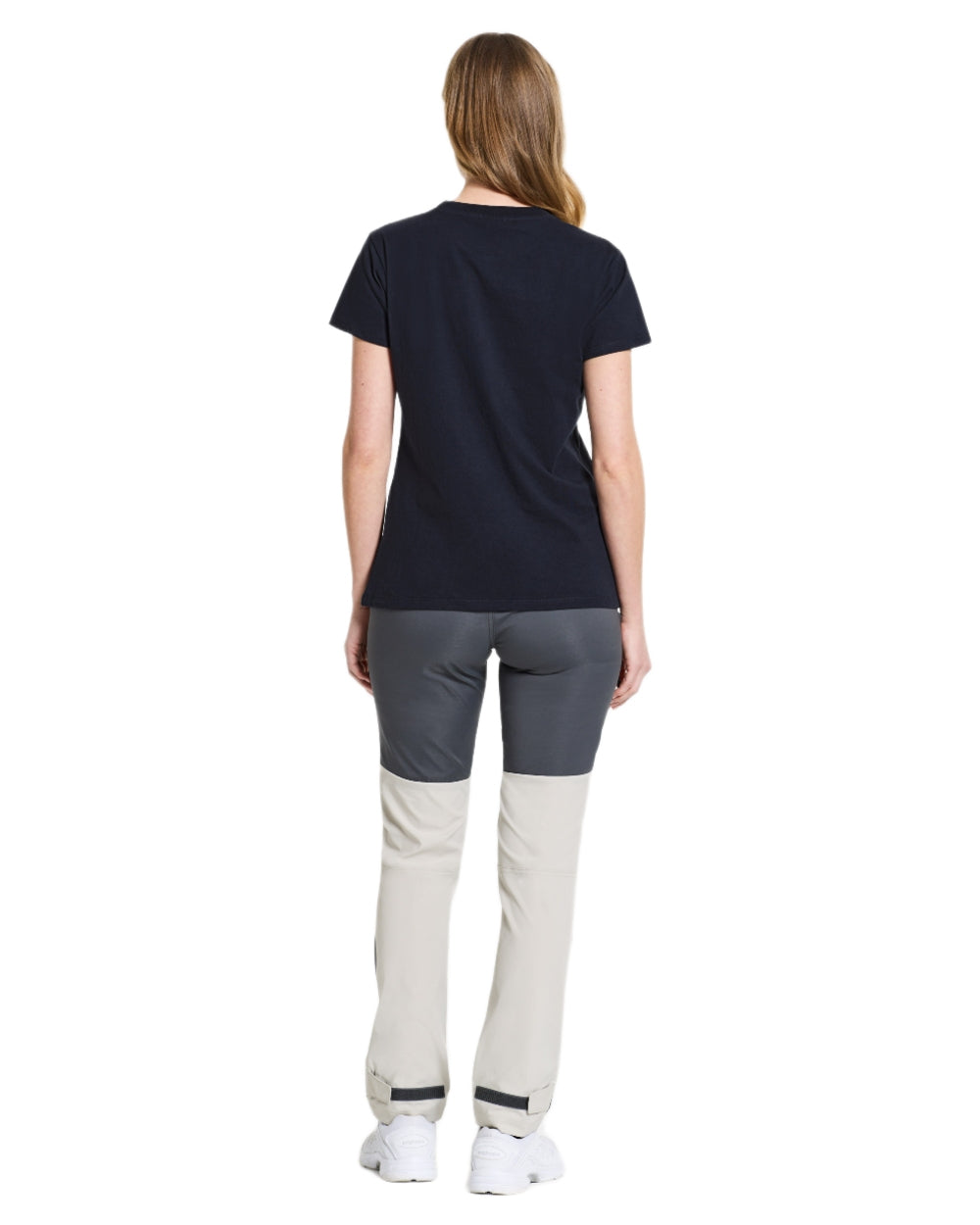 Dark Night Blue coloured Didriksons Womens Ingaro T-Shirt on white background