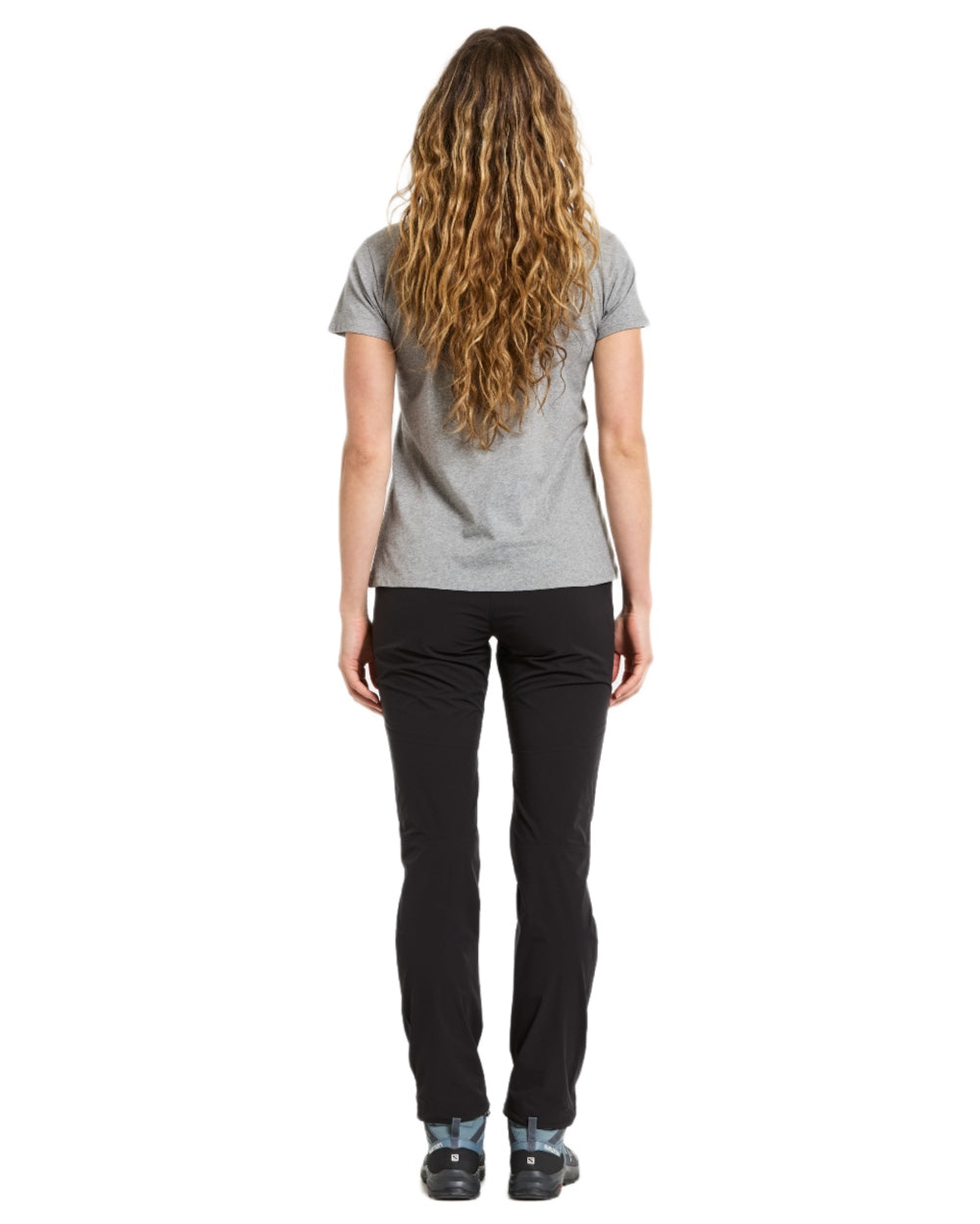 Grey Melange coloured Didriksons Womens Ingaro T-Shirt on white background