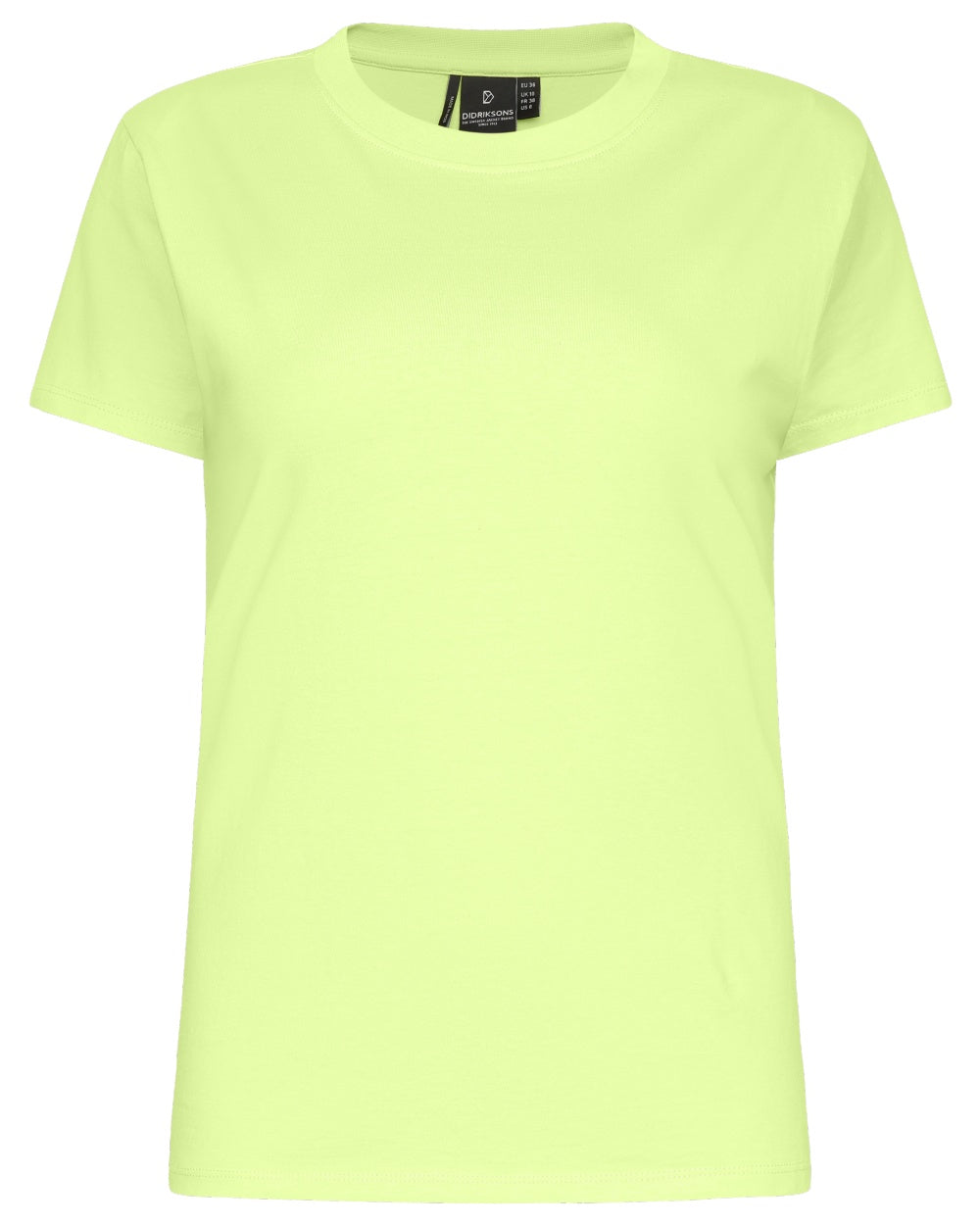Light Avocado coloured Didriksons Womens Ingaro T-Shirt on white background