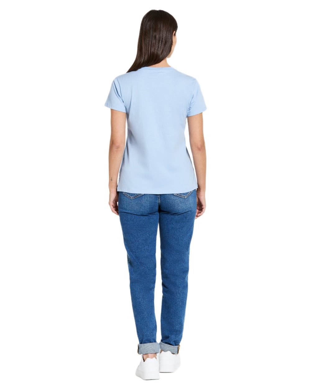 Sea Blue coloured Didriksons Womens Ingaro T-Shirt on white background