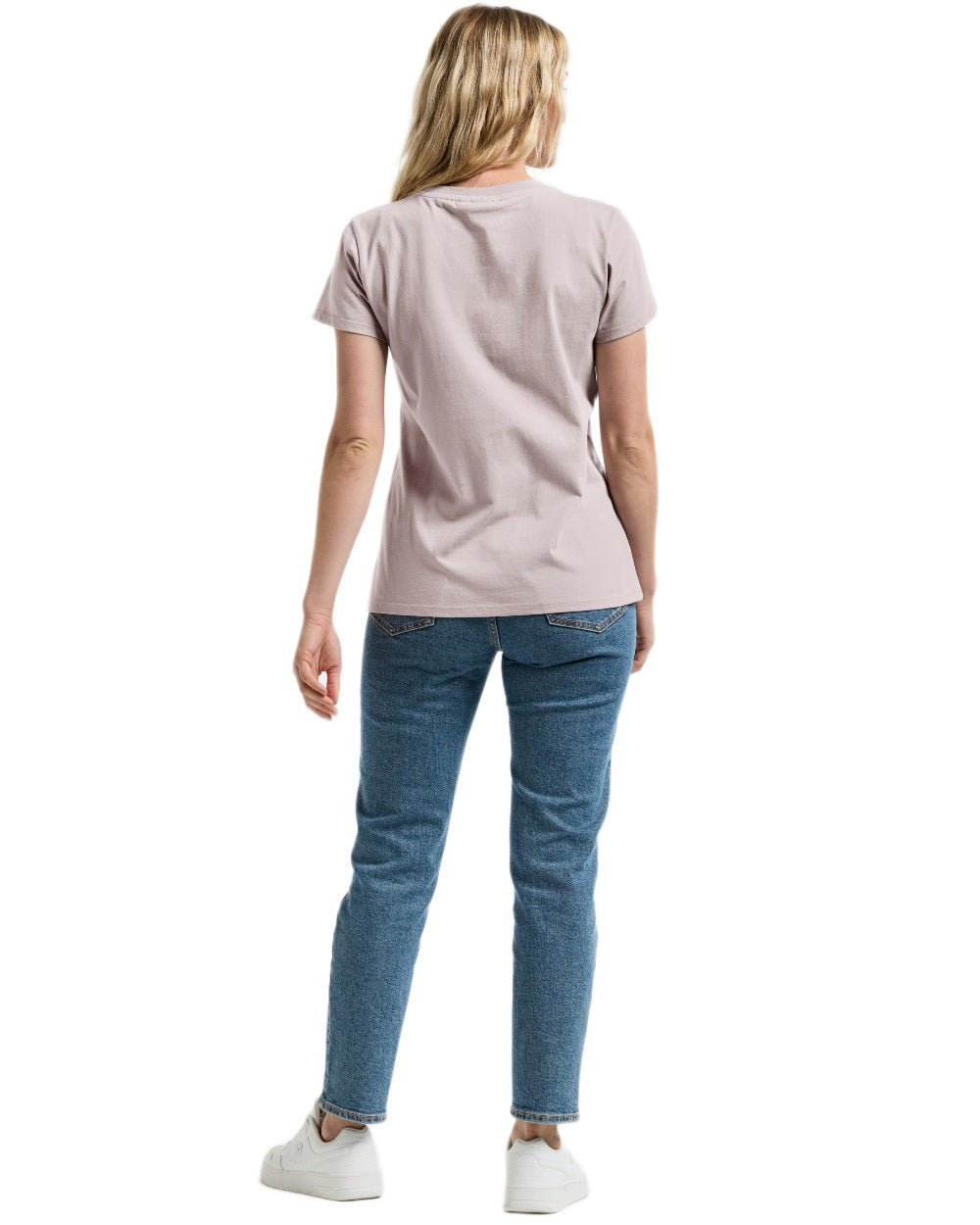 Sunrise Mist coloured Didriksons Womens Ingaro T-Shirt on white background