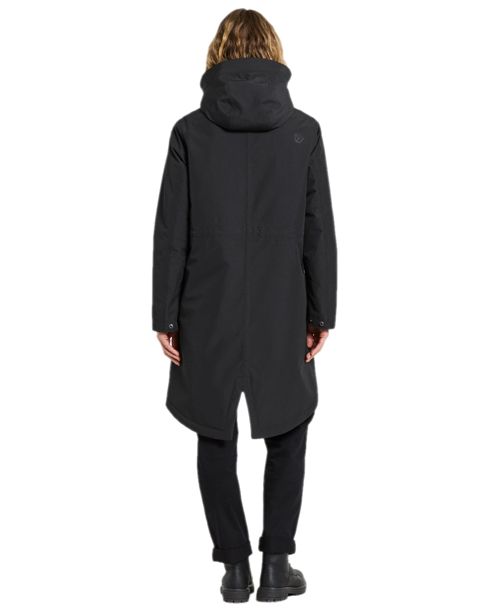 Black Coloured Didriksons Womens Iris Parka on white background