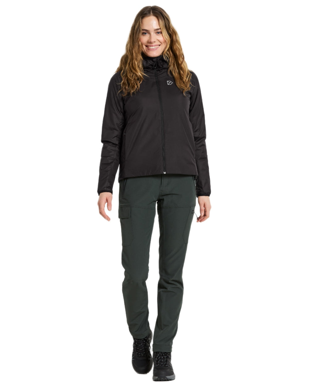 Black coloured Didriksons Womens Karix Jacket on white background