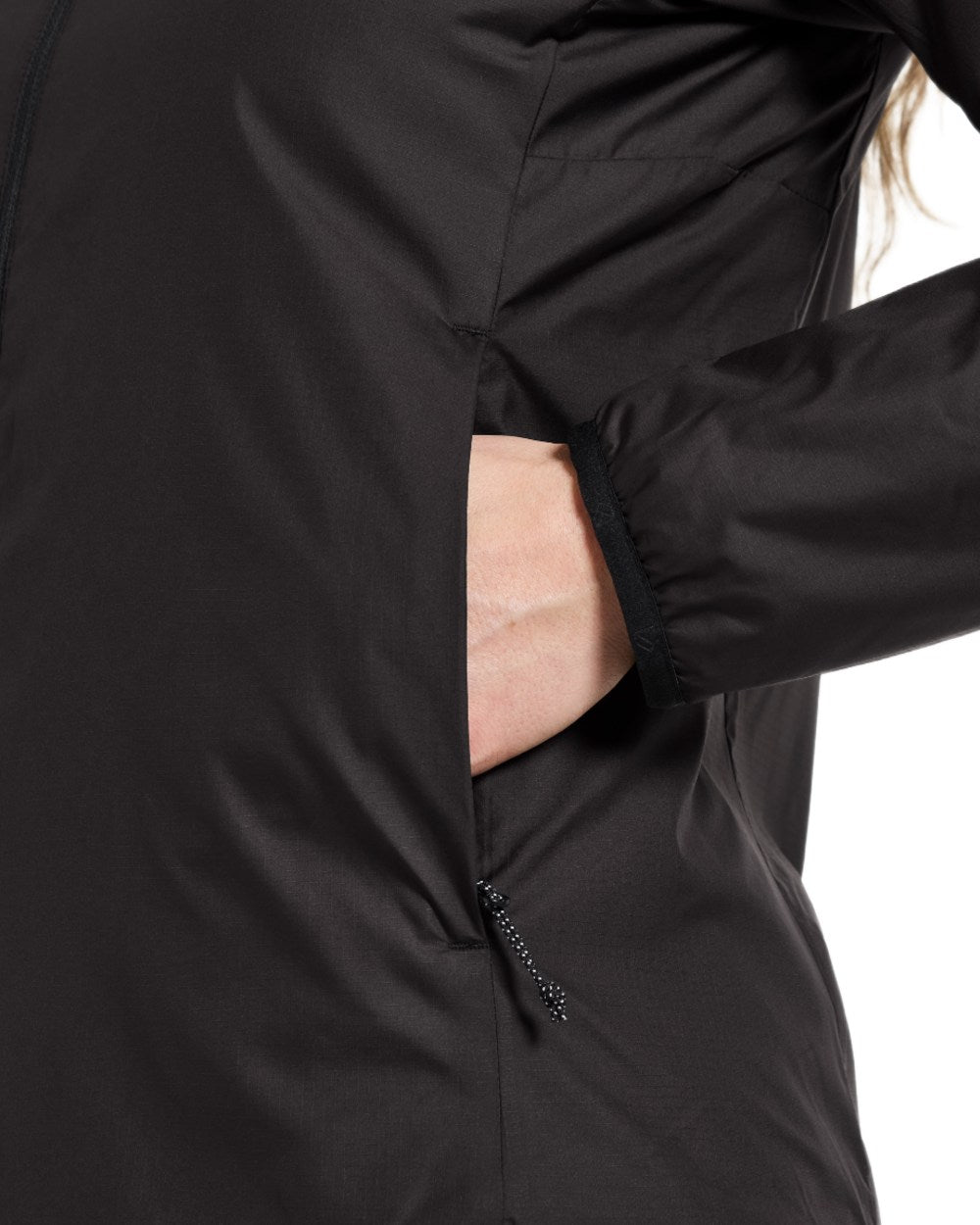 Black coloured Didriksons Womens Karix Jacket on white background