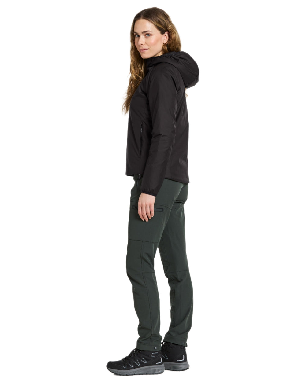 Black coloured Didriksons Womens Karix Jacket on white background