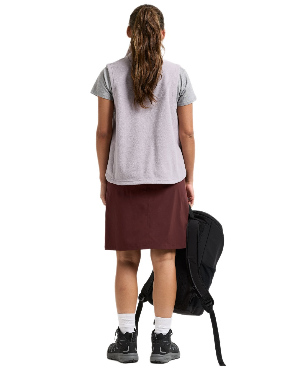 Old Rust coloured Didriksons Womens Liv Skirt on white background