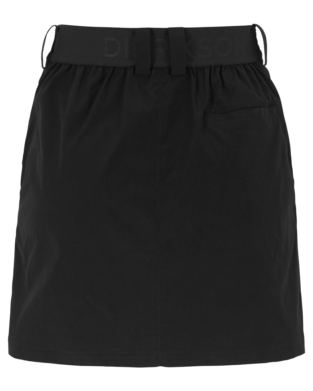 Black coloured Didriksons Womens Liva Skirt on white background