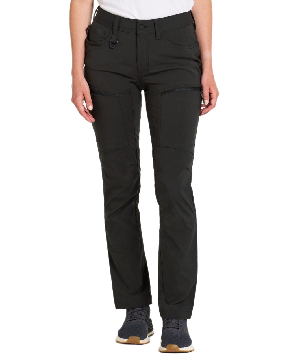 Black coloured Didriksons Womens Lynx Pants on white background
