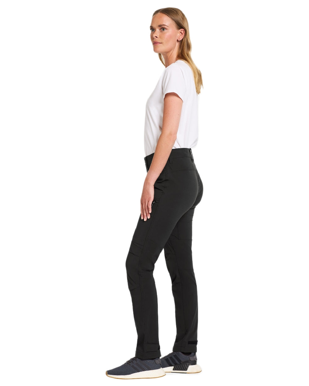 Black coloured Didriksons Womens Lynx Pants on white background