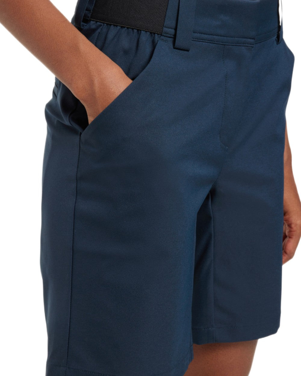 Dark Night Blue coloured Didriksons Womens Maja Shorts on white background