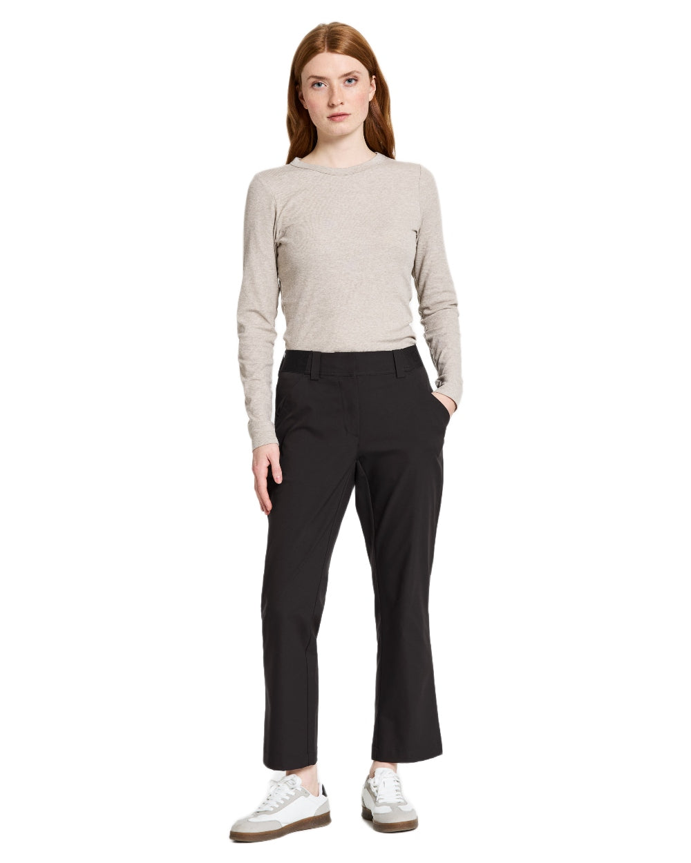 Black coloured Didriksons Womens Mary Pants on white background