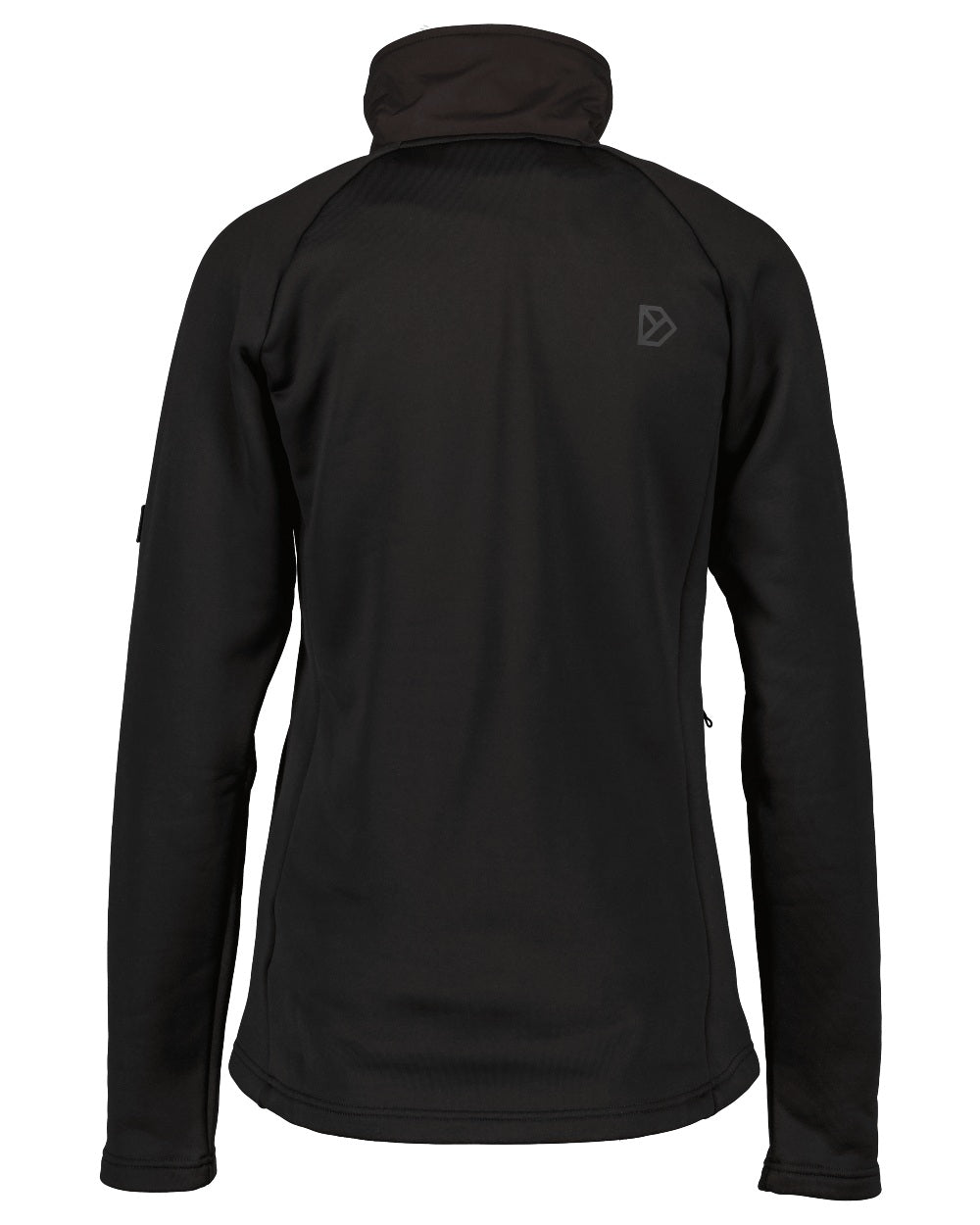 Black coloured Didriksons Womens Mistral Full Zip Sweater on white background