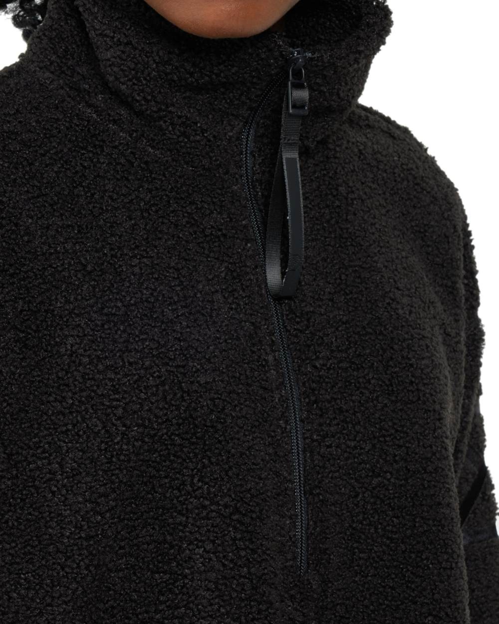 Black coloured Didriksons Womens Monia Half Zip Sweater on white background