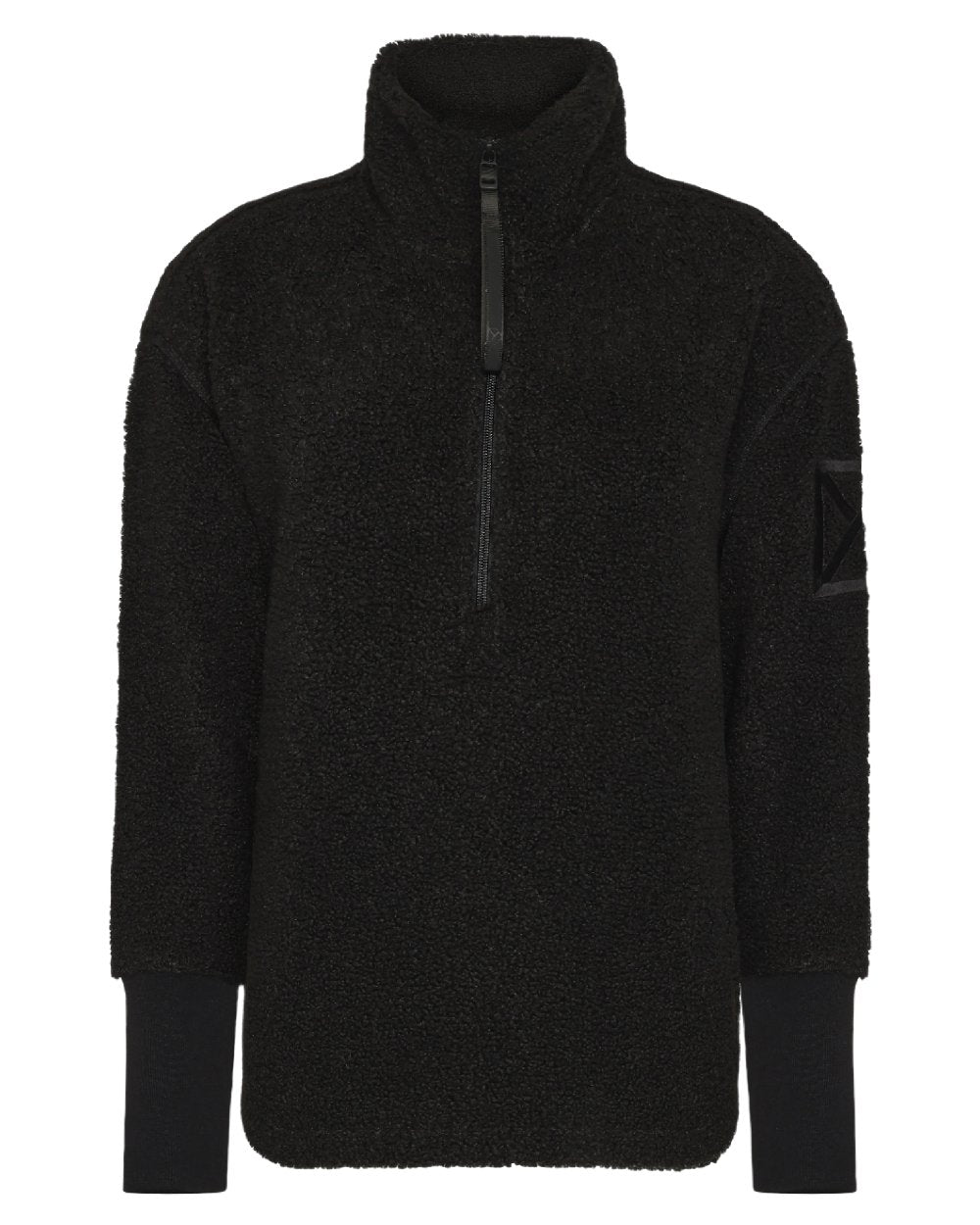 Black coloured Didriksons Womens Monia Half Zip Sweater on white background