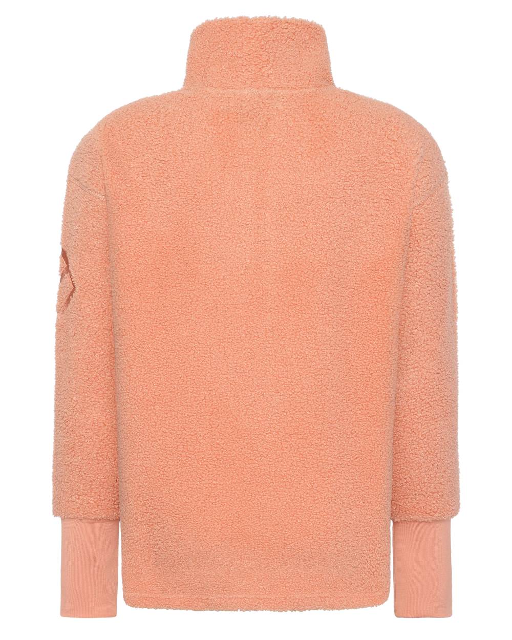 Clay Pink coloured Didriksons Womens Monia Half Zip Sweater on white background