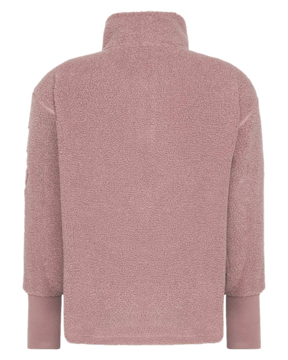 Faded Wine coloured Didriksons Womens Monia Half Zip Sweater on white background