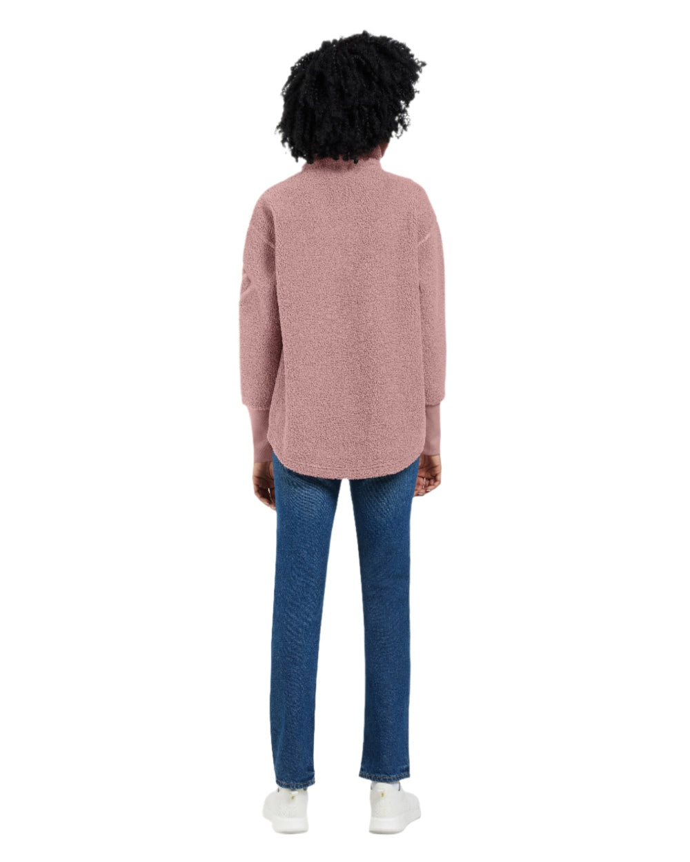 Faded Wine coloured Didriksons Womens Monia Half Zip Sweater on white background