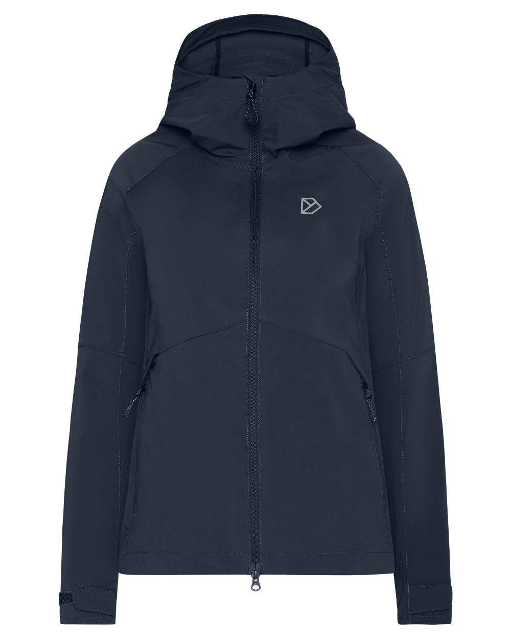 Dark Night Blue coloured Didriksons Womens Petra Jacket on white background