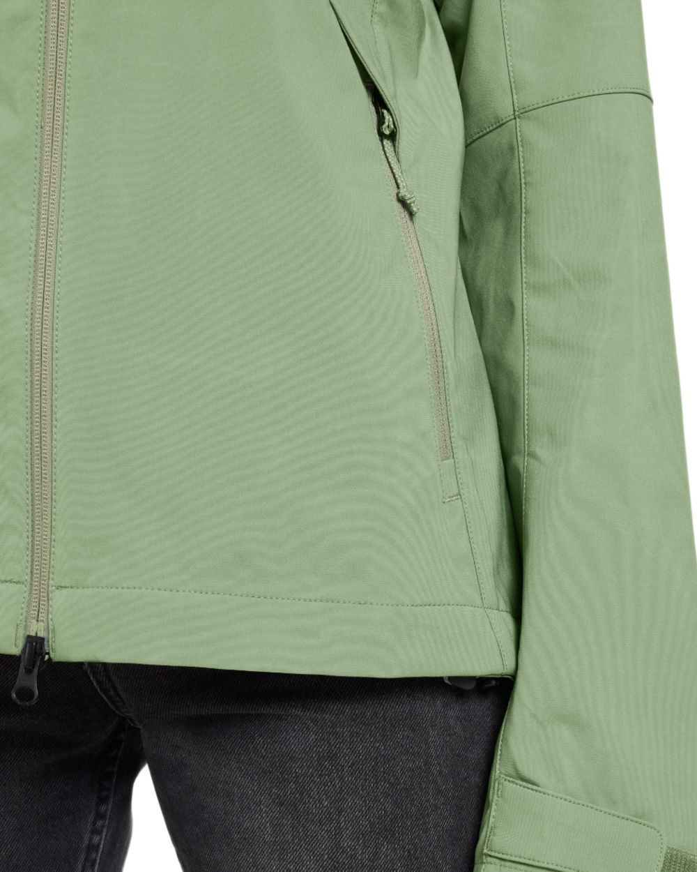 Light Moss coloured Didriksons Womens Petra Jacket on white background