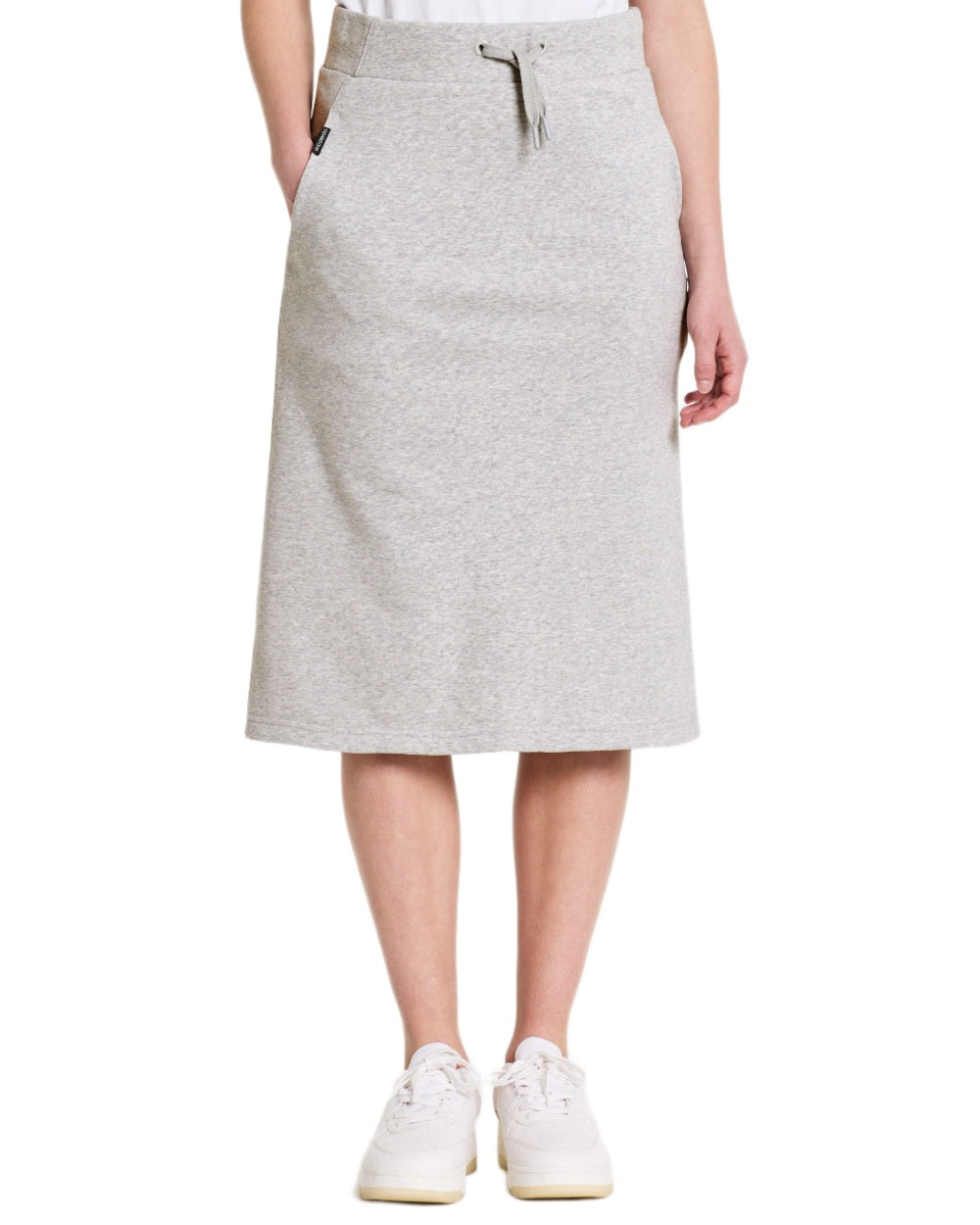 Aluminum Melange coloured Didriksons Womens Reso Skirt on white background