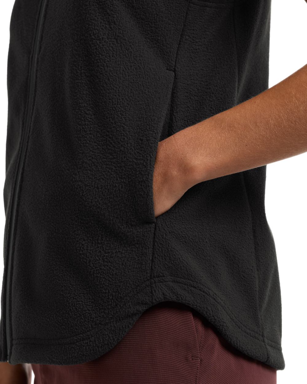 Black coloured Didriksons Womens Rim Windproof Vest on white background