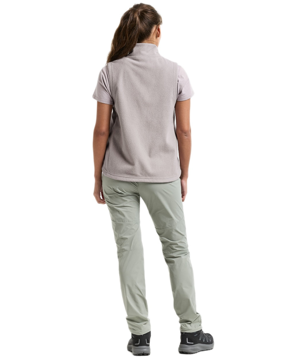 Sunrise Mist coloured Didriksons Womens Rim Windproof Vest on white background