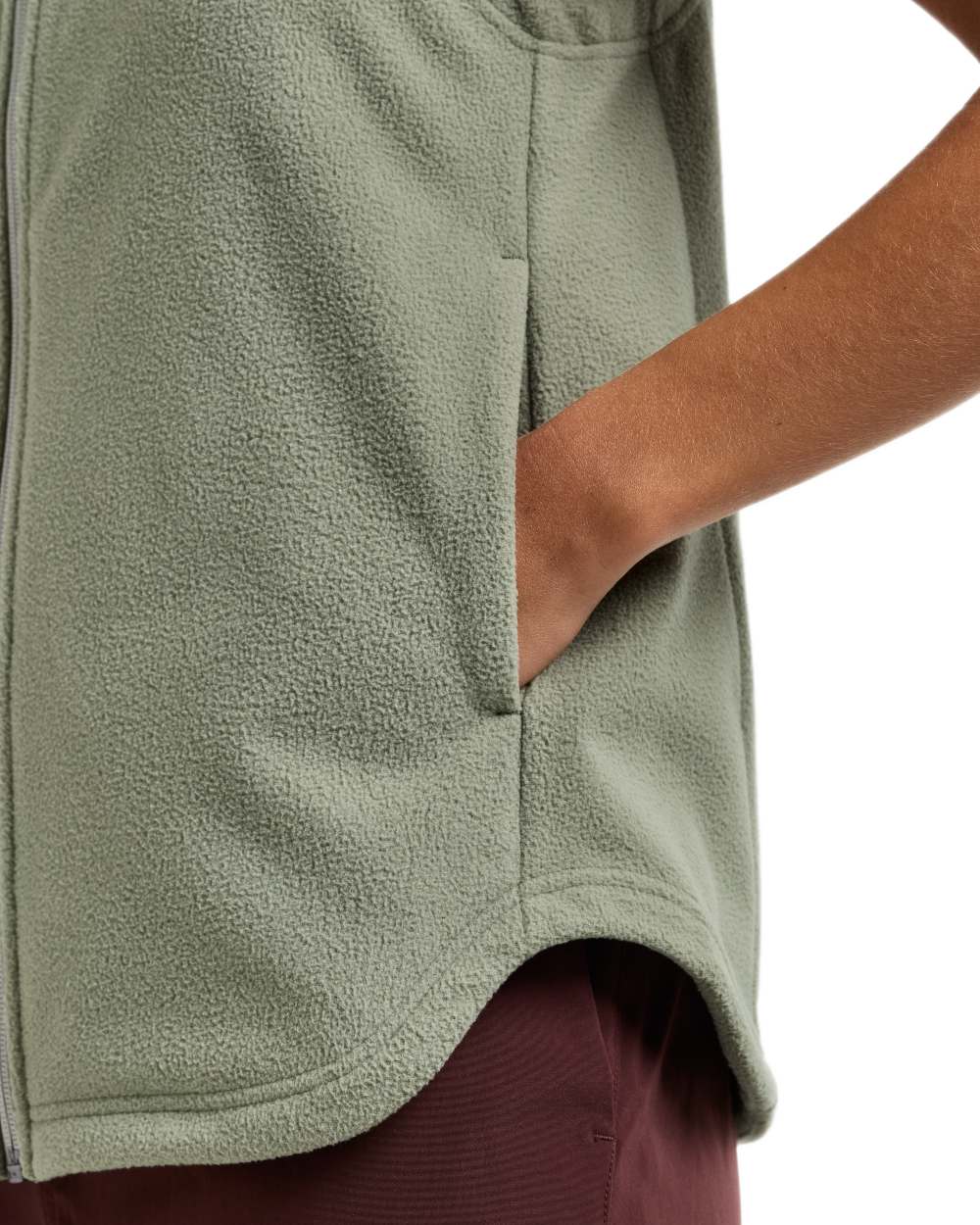 Wilted Leaf coloured Didriksons Womens Rim Windproof Vest on white background