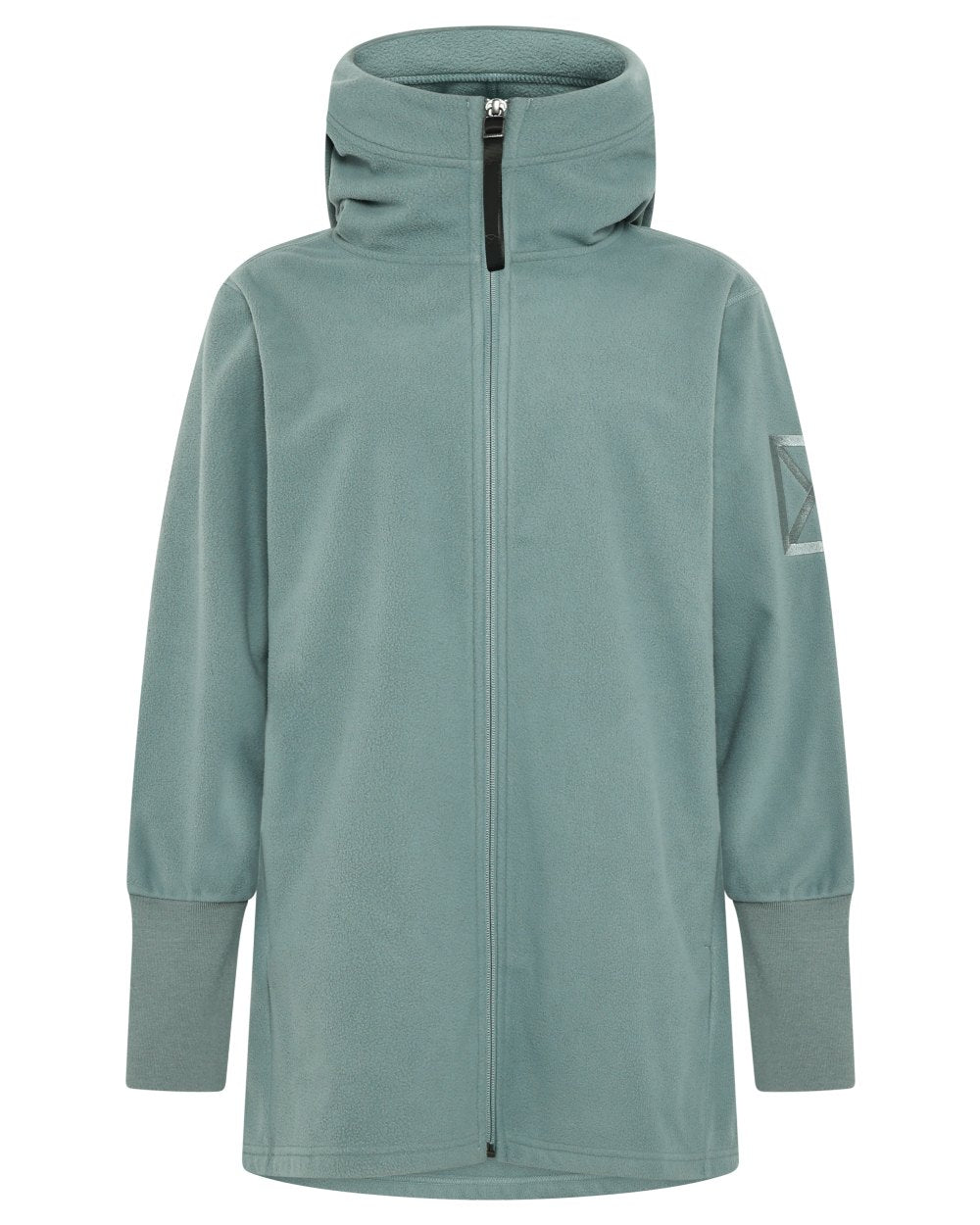 Factory Blue coloured Didriksons Womens Rinda Windproof Full-Zip Fleece on white background