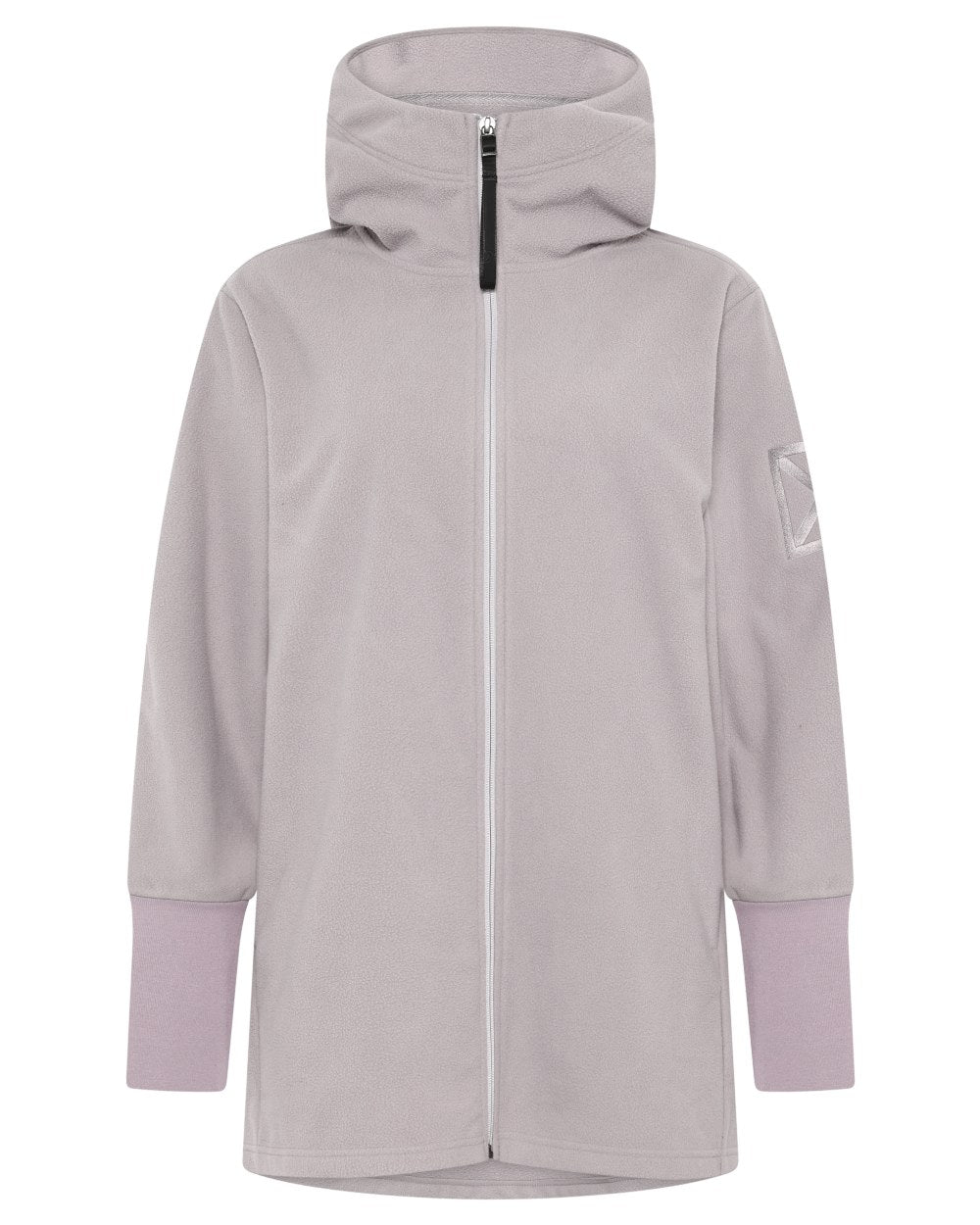 Sunrise Mist coloured Didriksons Womens Rinda Windproof Full-Zip Fleece on white background