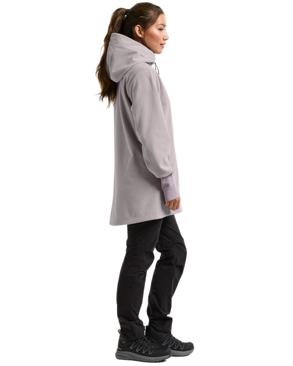 Sunrise Mist coloured Didriksons Womens Rinda Windproof Full-Zip Fleece on white background