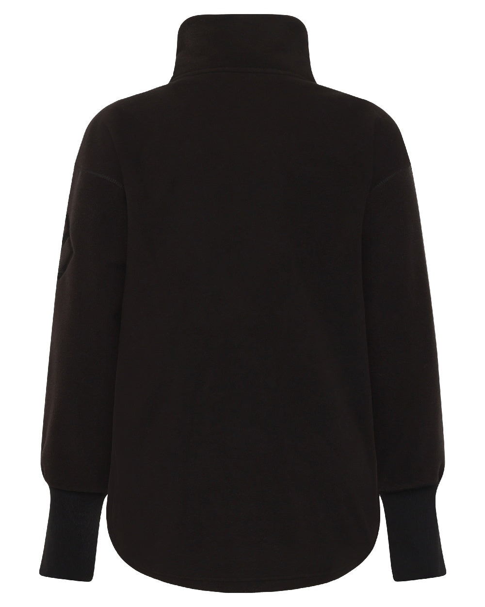 Black coloured Didriksons Womens Ronja Full Zip Sweater on white background