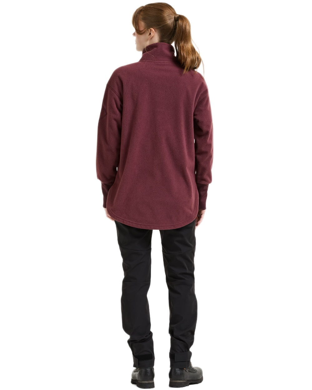 Old Rust coloured Didriksons Womens Ronja Full Zip Sweater on white background