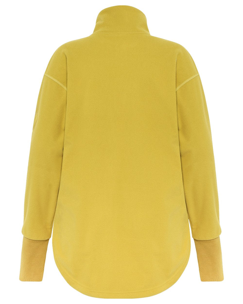 Yellow Pollen coloured Didriksons Womens Ronja Full Zip Sweater on white background