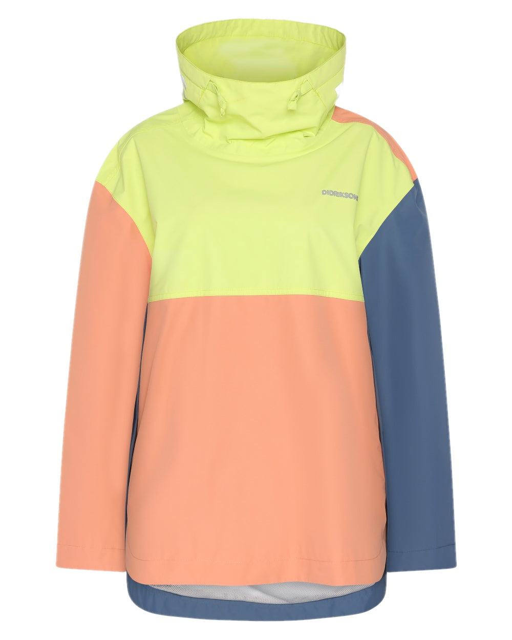 True Blue Green Pink coloured Didriksons Womens Thyra Jacket 3 on white background