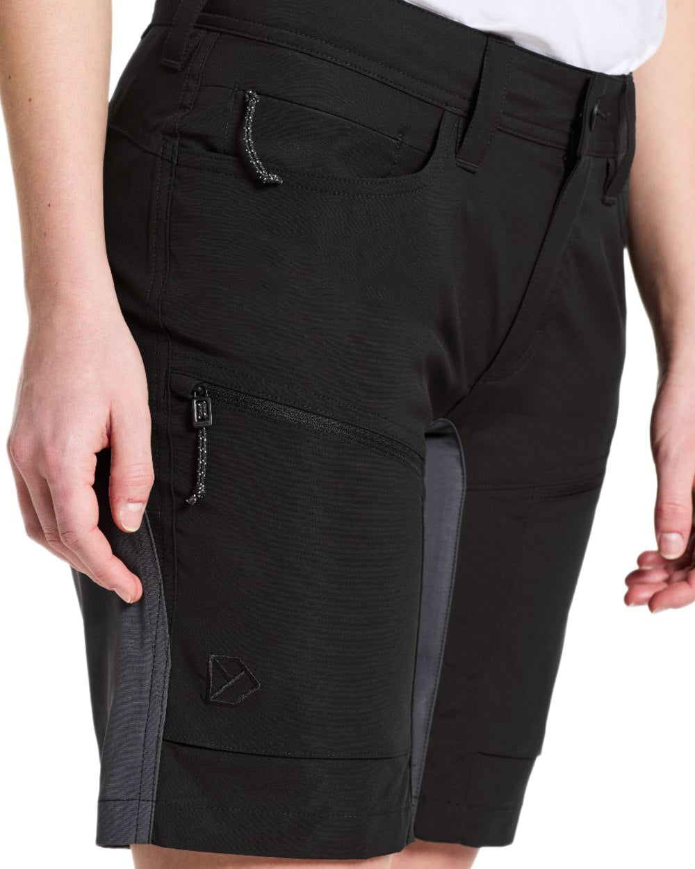 Black coloured Didriksons Womens Tucana Shorts on white background