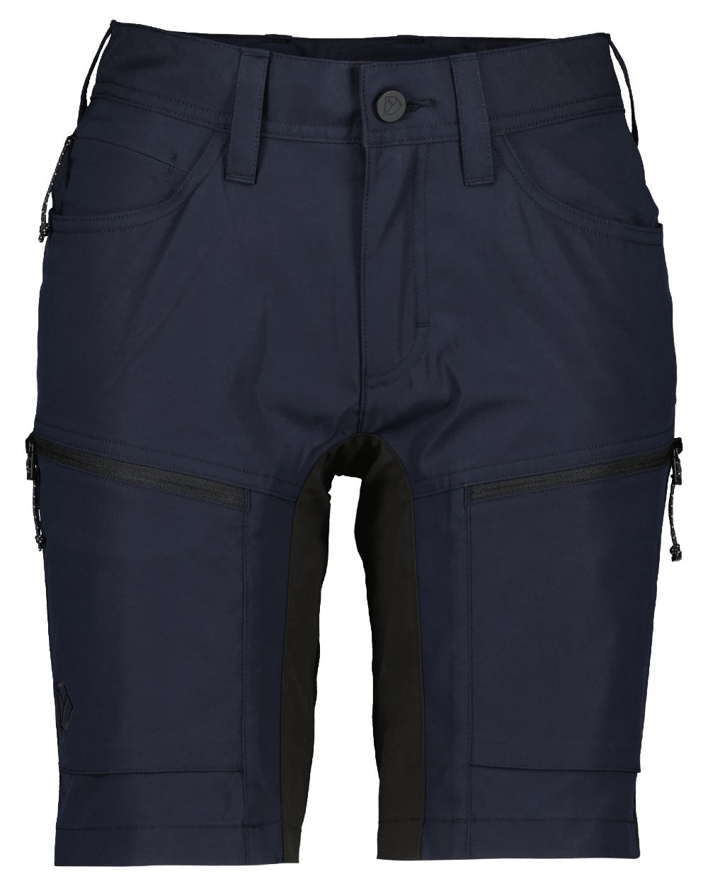 Dark Night Blue coloured Didriksons Womens Tucana Shorts on white background