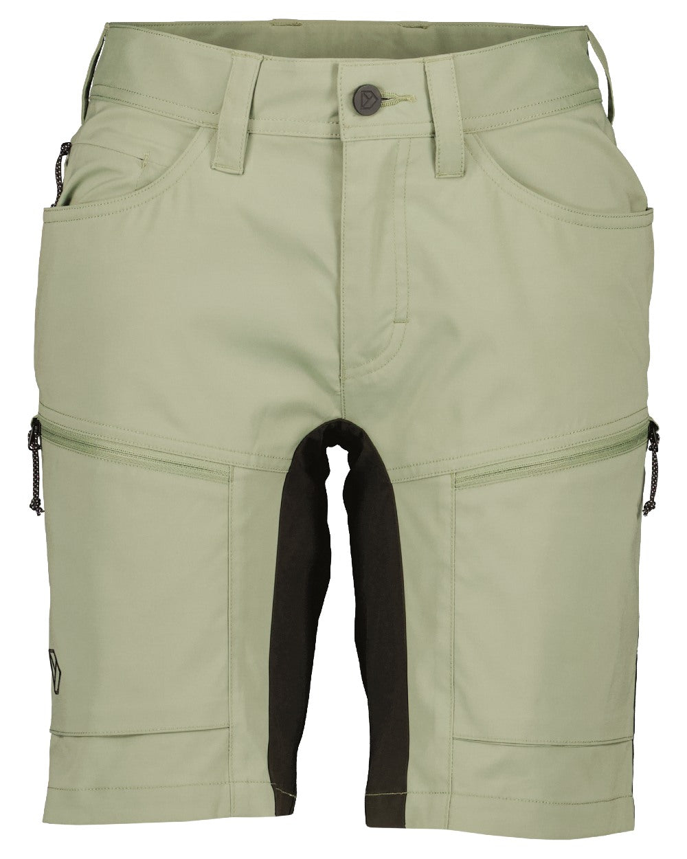 Light Moss coloured Didriksons Womens Tucana Shorts on white background