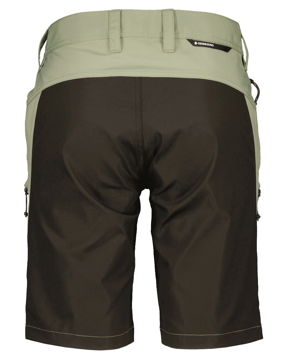 Light Moss coloured Didriksons Womens Tucana Shorts on white background