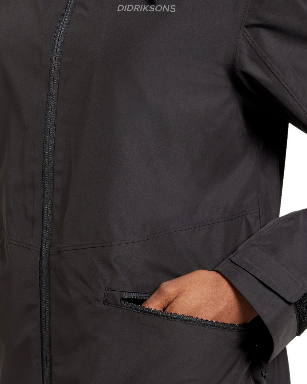 Black coloured Didriksons Womens Turvi Jacket 2 on white background