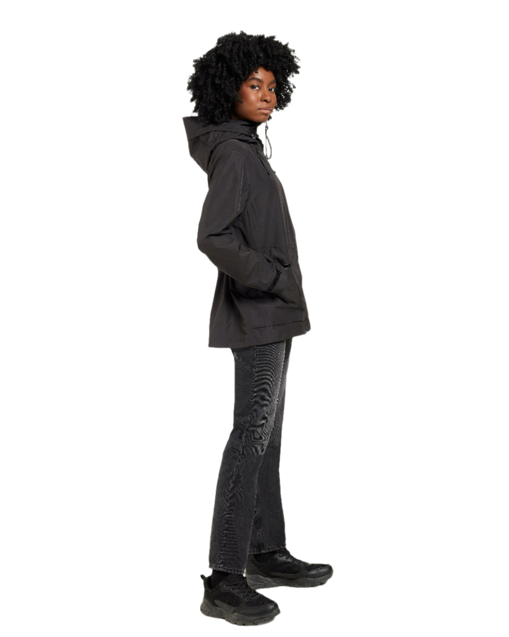Black coloured Didriksons Womens Turvi Jacket 2 on white background