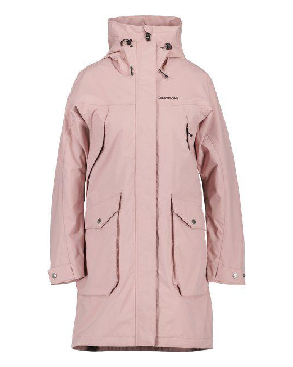 Oyster Lilac Coloured Didriksons Thelma Womens Parka 10 On A White Background