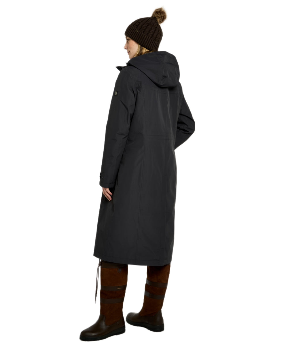 Charcoal Coloured Dubarry Alderford Waterproof Coat on white background