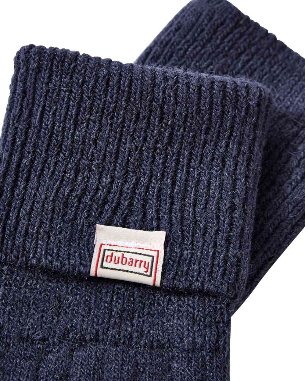 Navy Coloured Dubarry Alpaca Socks on white background
