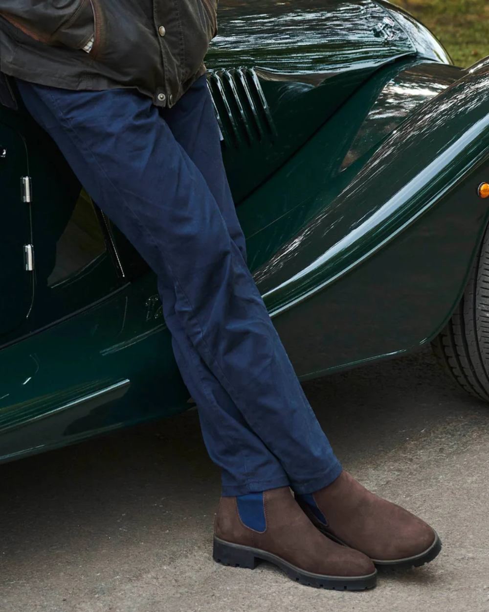 Java coloured Dubarry Antrim Country Boots on car background