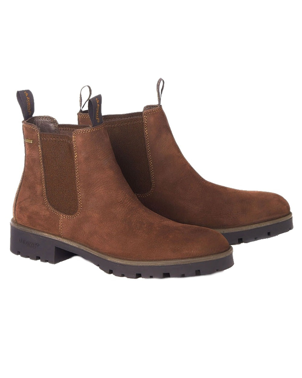 Walnut coloured Dubarry Antrim Country Boots on white background